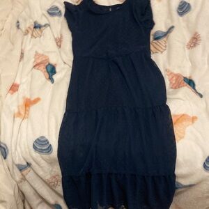 Wonder Nation Dark Blue Ruffled Dress